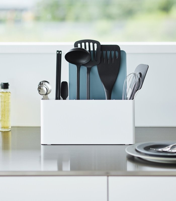 Utensil & Thin Cutting Board Holder - Steel - FCHF CITY