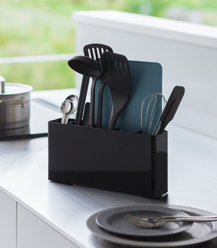 Utensil & Thin Cutting Board Holder - Steel - FCHF CITY