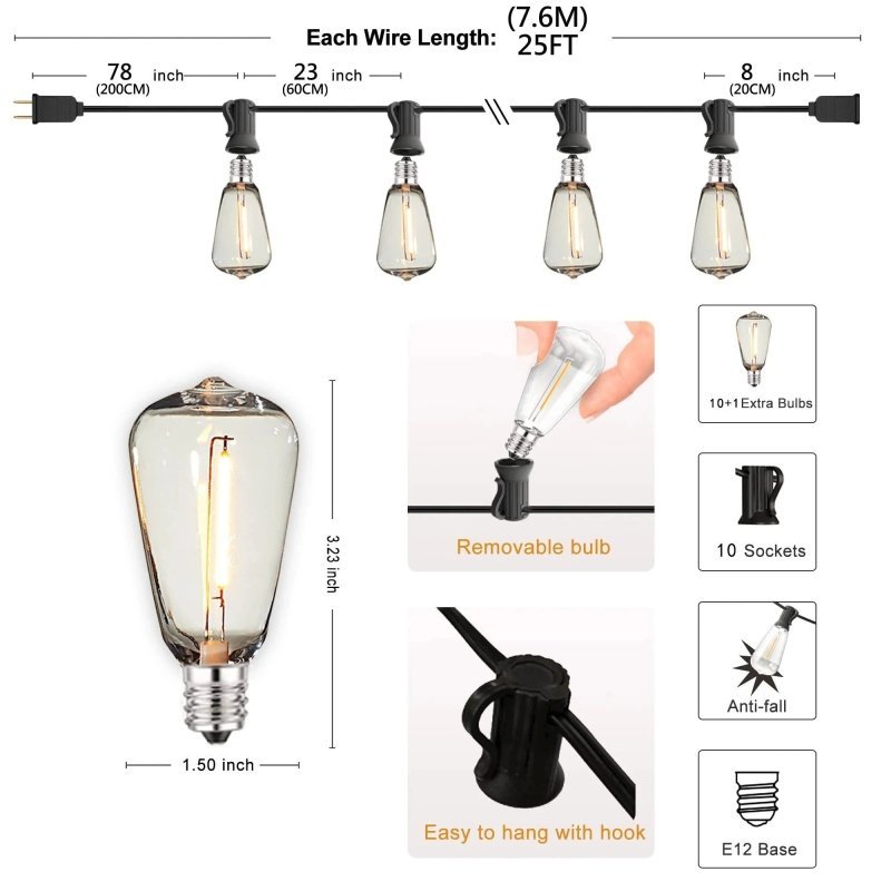 Vintage Glow String Lights - FCHF CITY