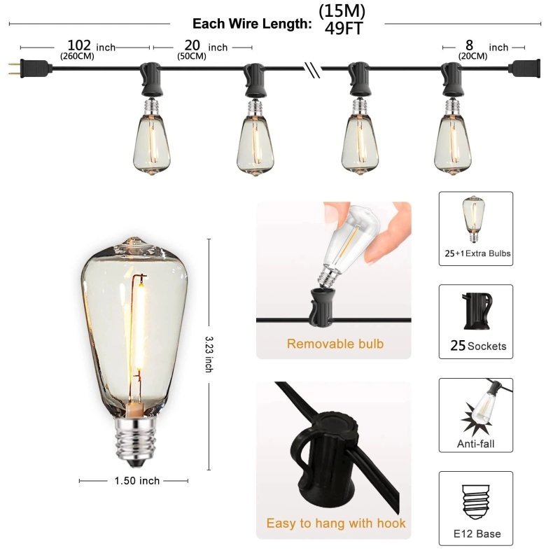 Vintage Glow String Lights - FCHF CITY