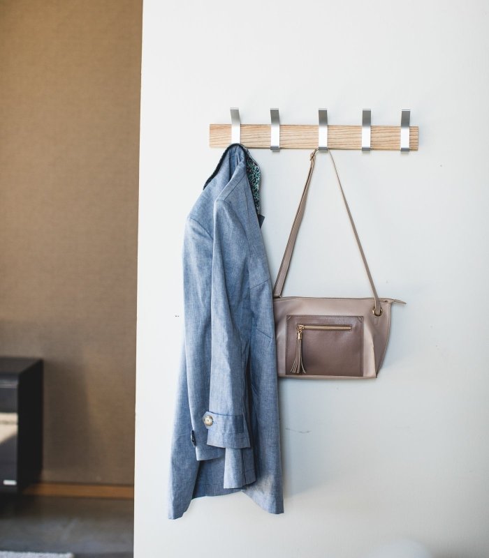 Wall - Mounted Coat Rack - Steel + Wood - FCHF CITY