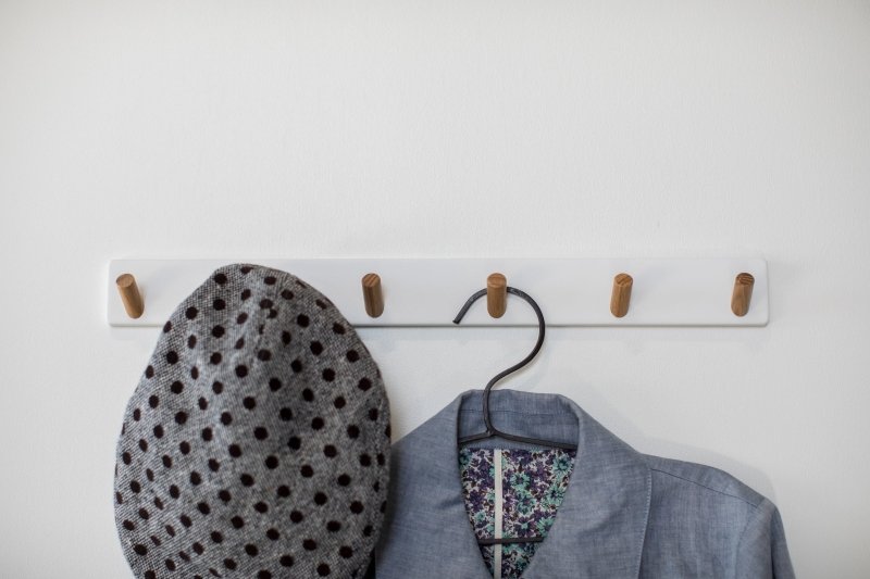 Wall - Mounted Coat Rack - Steel + Wood - FCHF CITY