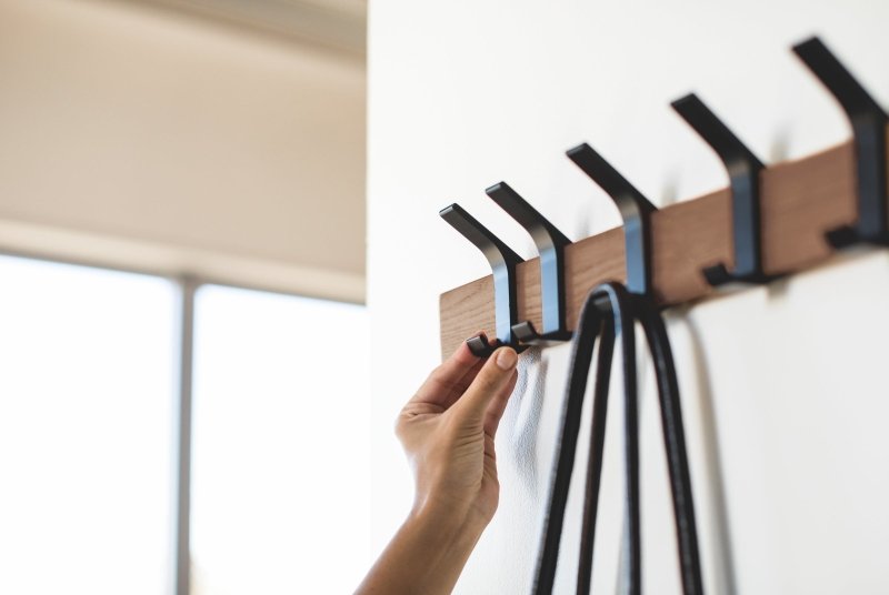 Wall - Mounted Coat Rack - Steel + Wood - FCHF CITY