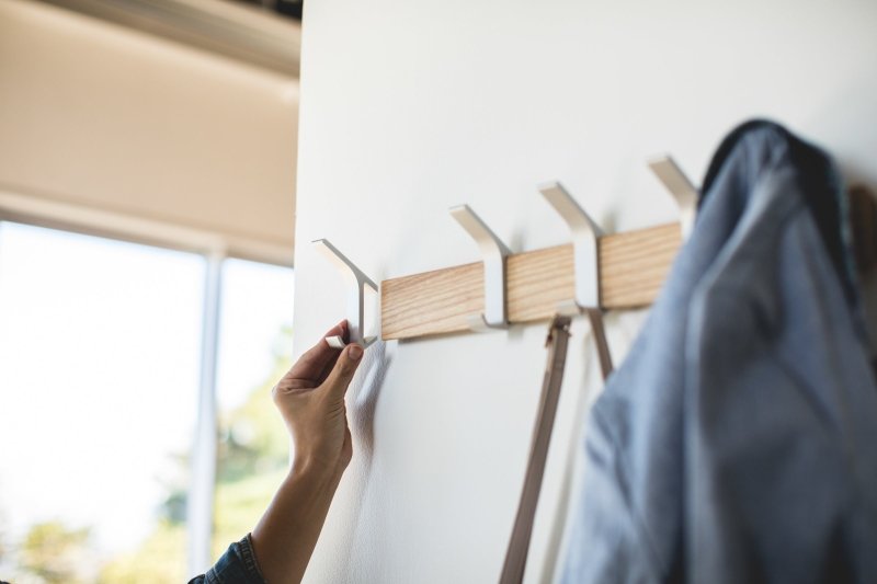 Wall - Mounted Coat Rack - Steel + Wood - FCHF CITY