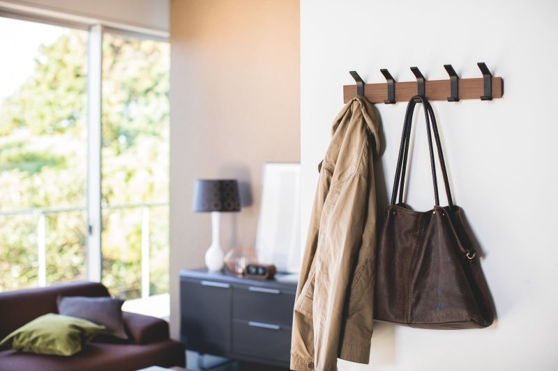 Wall - Mounted Coat Rack - Steel + Wood - FCHF CITY