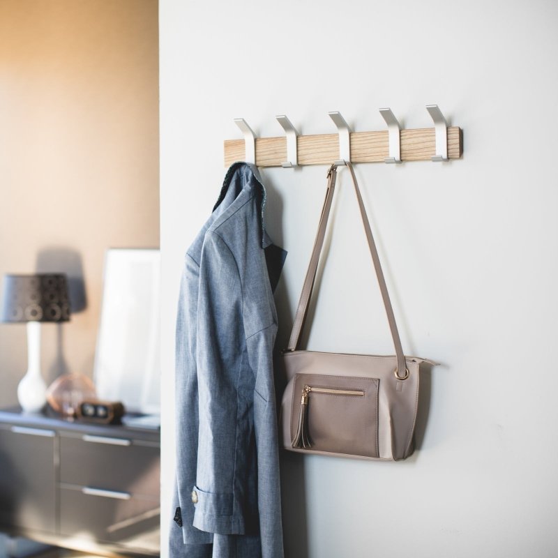 Wall - Mounted Coat Rack - Steel + Wood - FCHF CITY