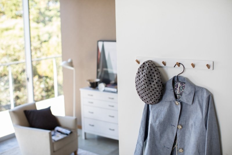 Wall - Mounted Coat Rack - Steel + Wood - FCHF CITY