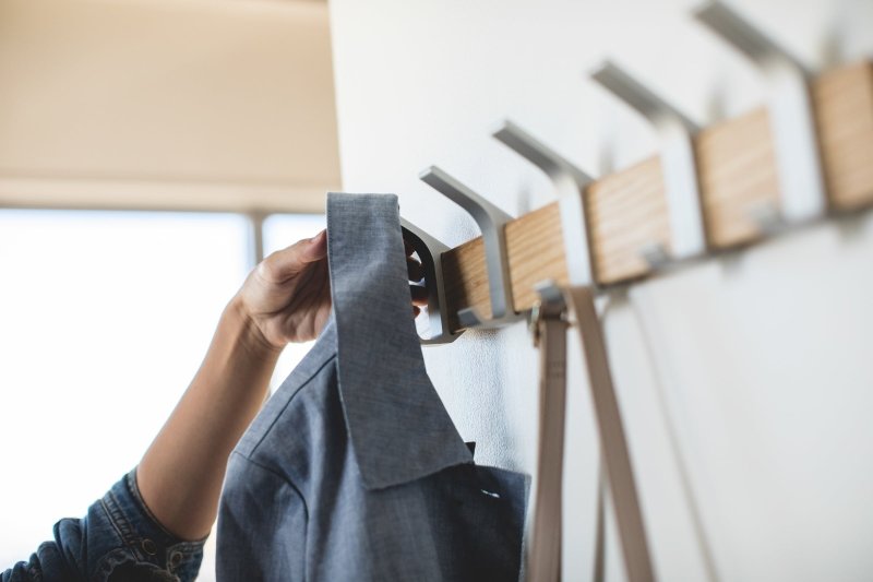 Wall - Mounted Coat Rack - Steel + Wood - FCHF CITY