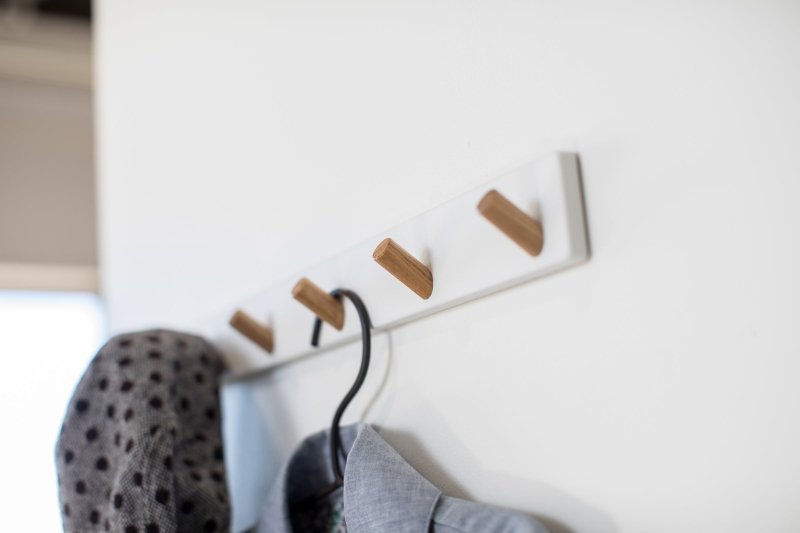 Wall - Mounted Coat Rack - Steel + Wood - FCHF CITY