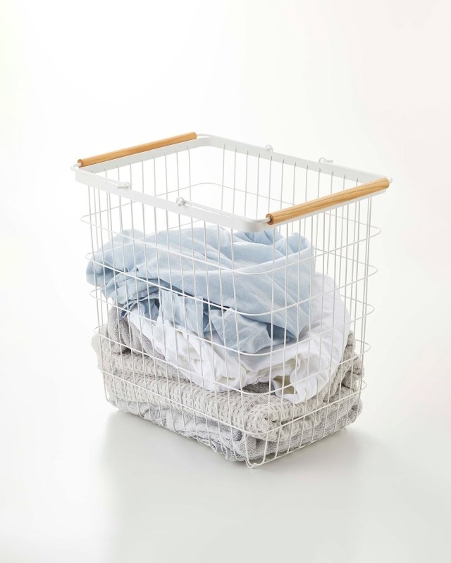 Wire Basket - Two Sizes - Steel + Wood - FCHF CITY