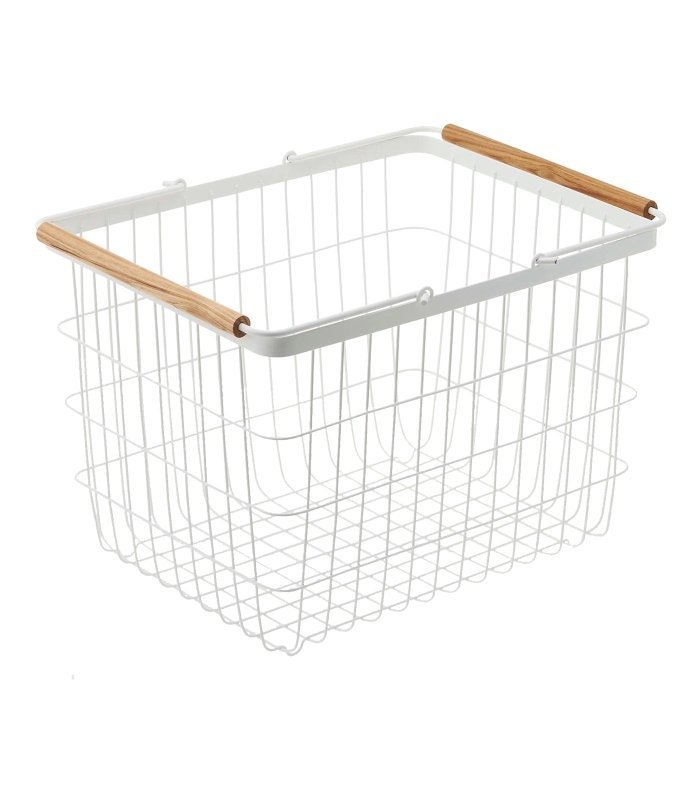 Wire Basket - Two Sizes - Steel + Wood - FCHF CITY