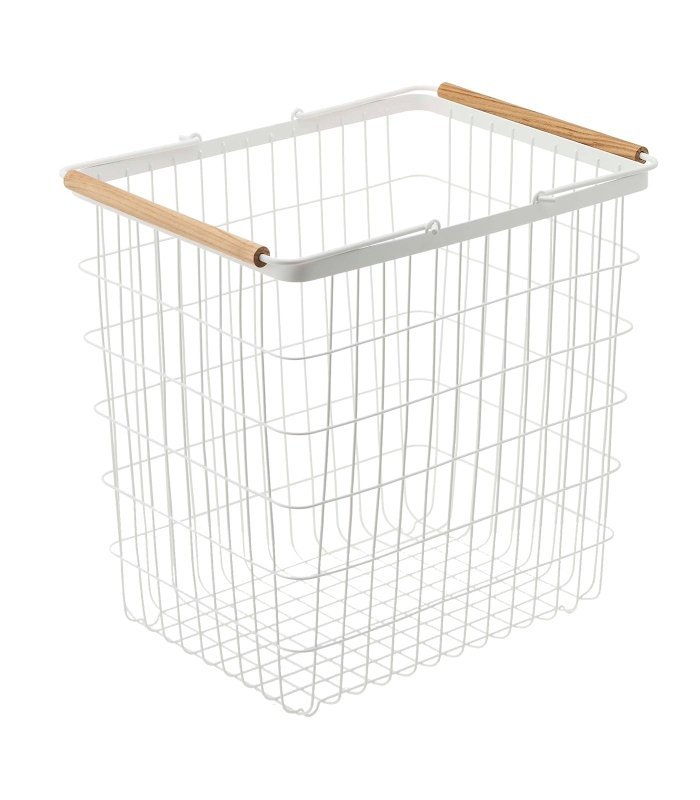 Wire Basket - Two Sizes - Steel + Wood - FCHF CITY