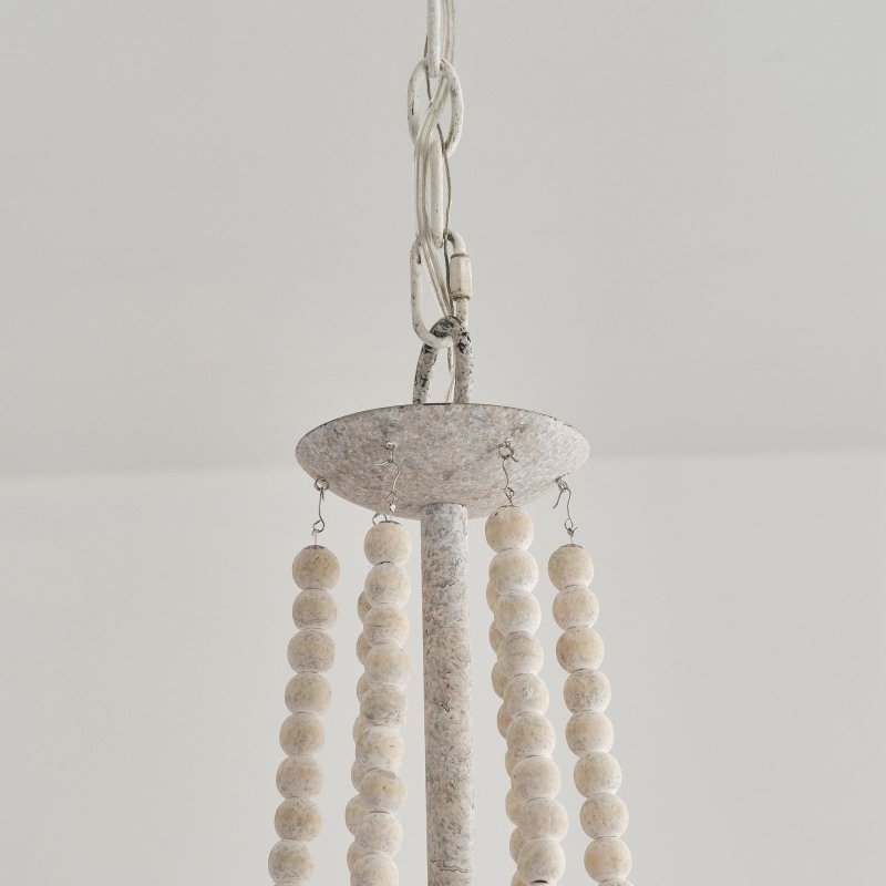 Wood Bead 6 - Light Chandelier - FCHF CITY