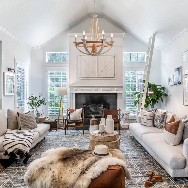 Wood Bead 6 - Light Chandelier - FCHF CITY