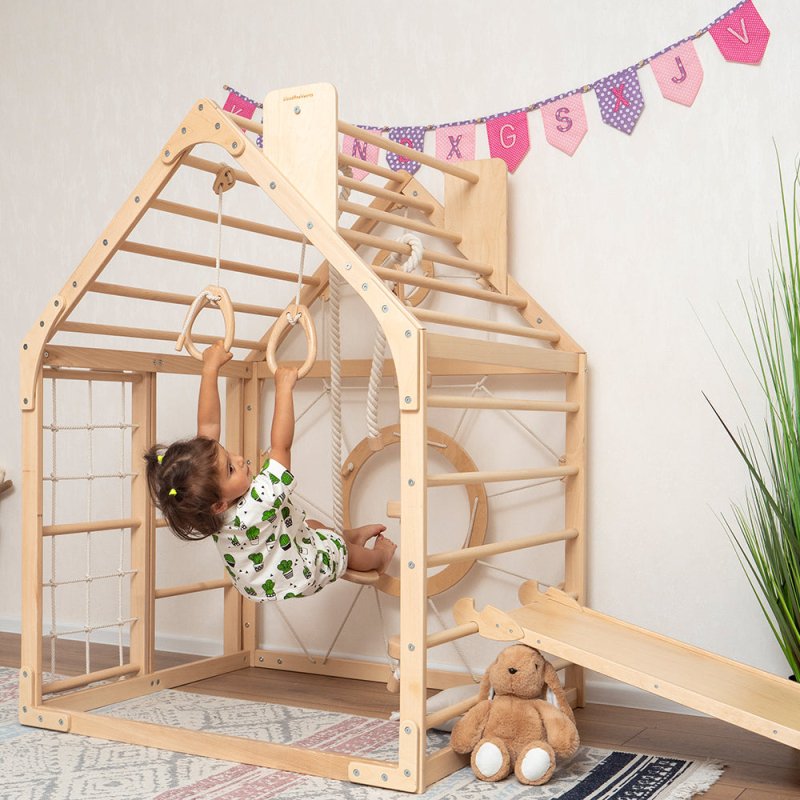 Wooden Climbing Playhouse - FCHF CITY