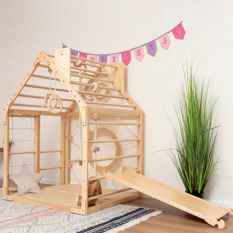 Wooden Climbing Playhouse - FCHF CITY