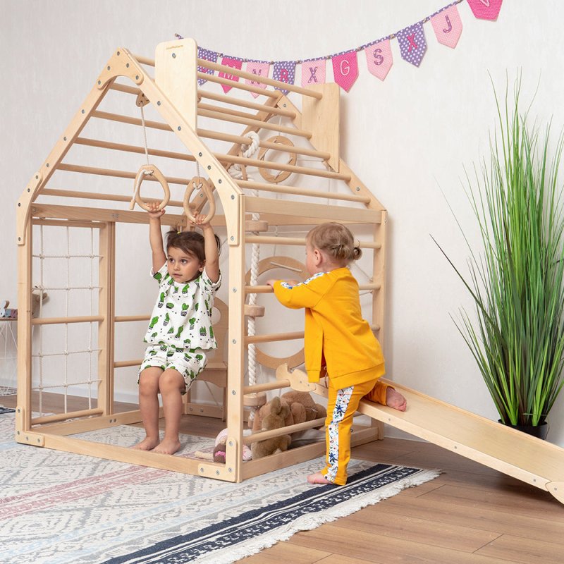 Wooden Climbing Playhouse - FCHF CITY