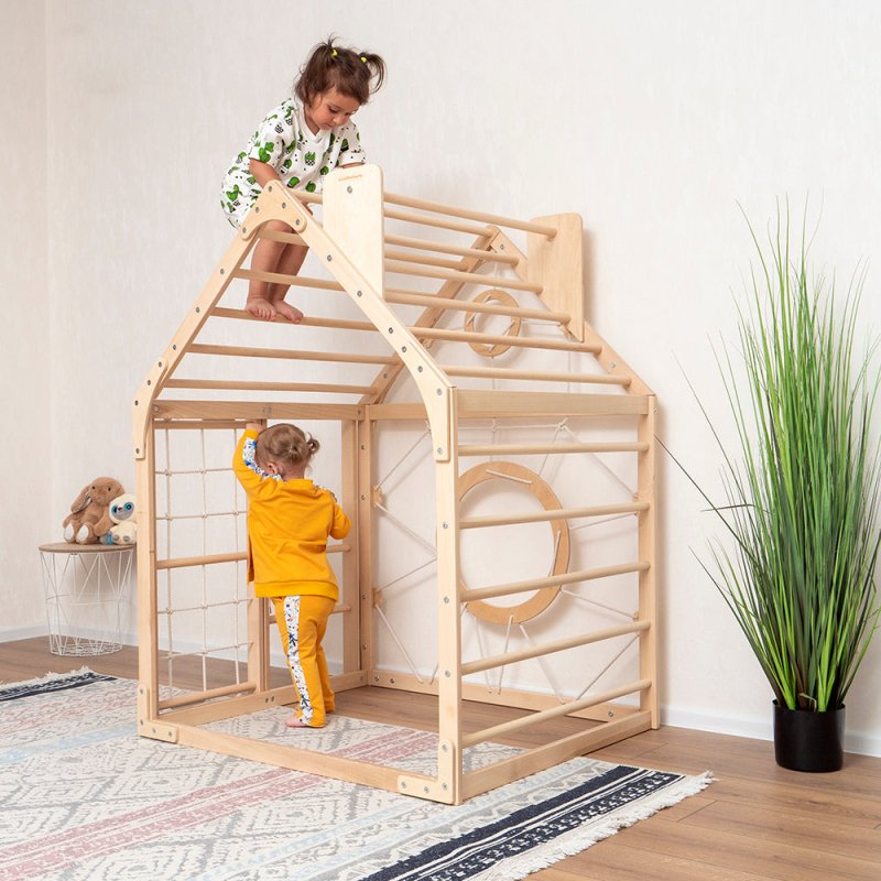 Wooden Climbing Playhouse - FCHF CITY