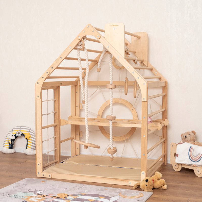Wooden Climbing Playhouse - FCHF CITY