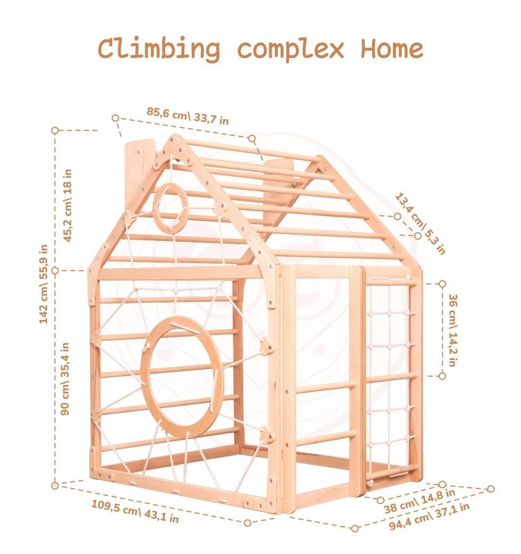 Wooden Climbing Playhouse - FCHF CITY