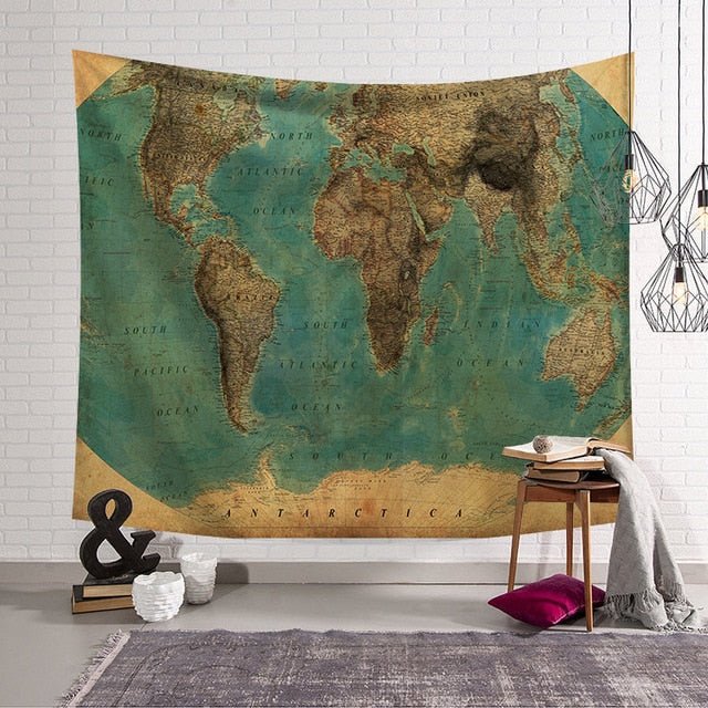 World Map Tapestry - FCHF CITY