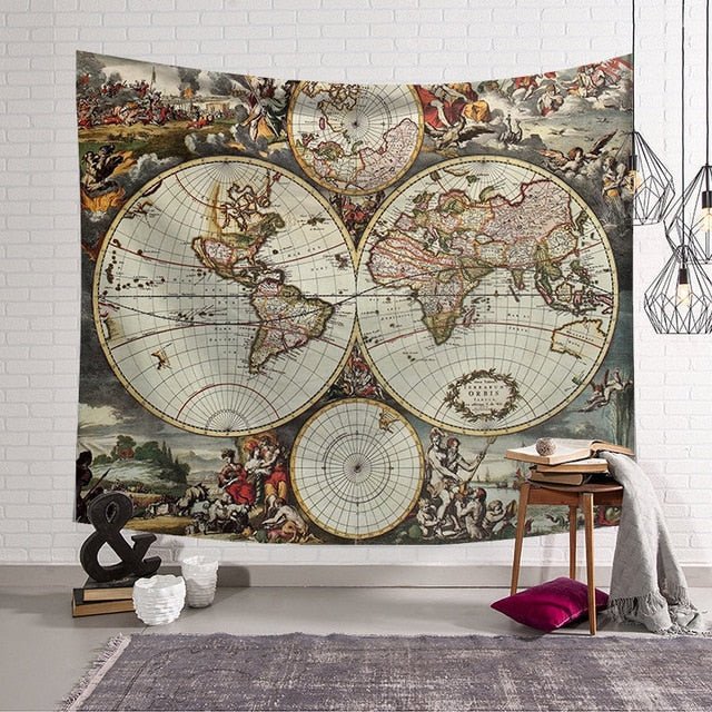 World Map Tapestry - FCHF CITY