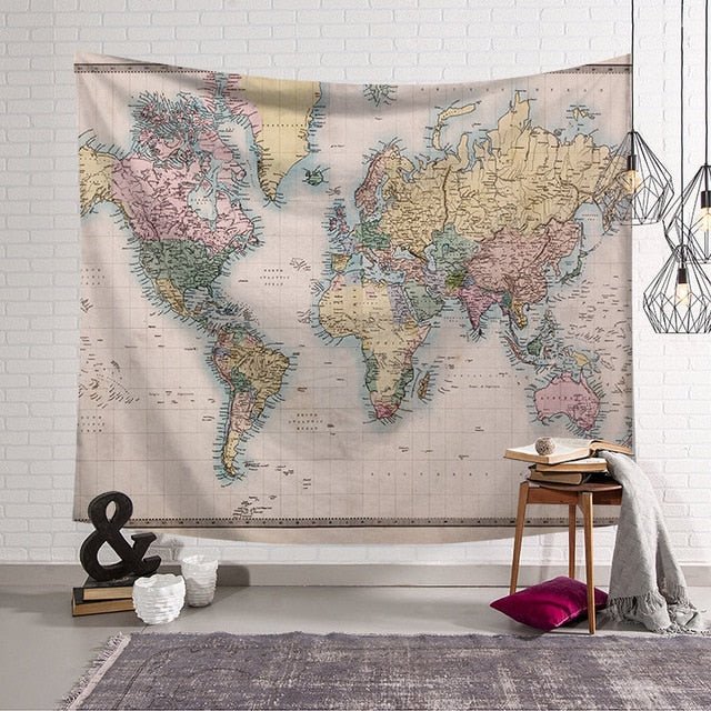World Map Tapestry - FCHF CITY