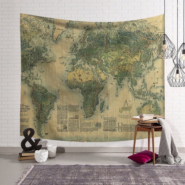 World Map Tapestry - FCHF CITY