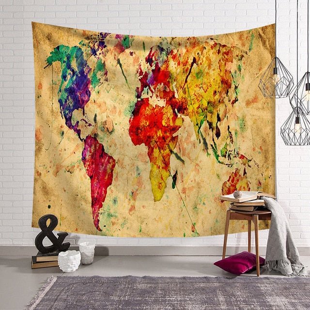 World Map Tapestry - FCHF CITY