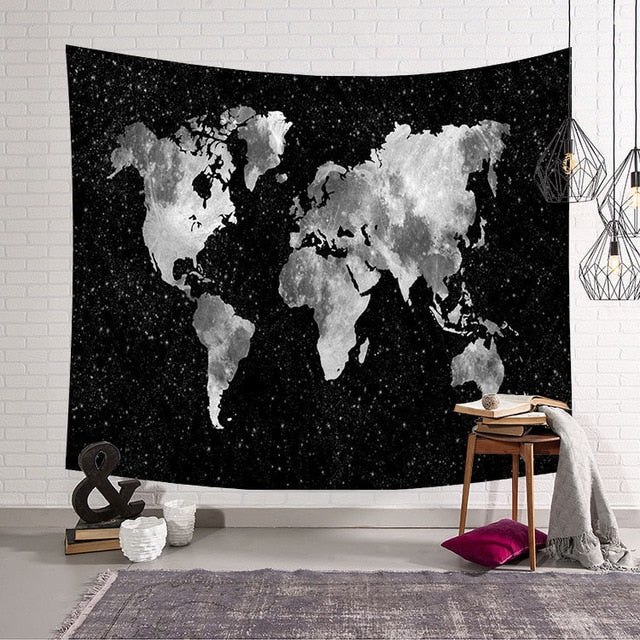 World Map Tapestry - FCHF CITY