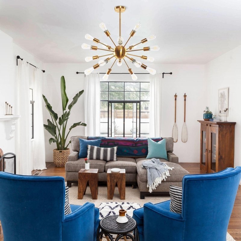 Yervant 18 - Light Brass Sputnik Sphere Chandelier - FCHF CITY