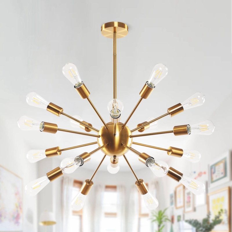 Yervant 18 - Light Brass Sputnik Sphere Chandelier - FCHF CITY