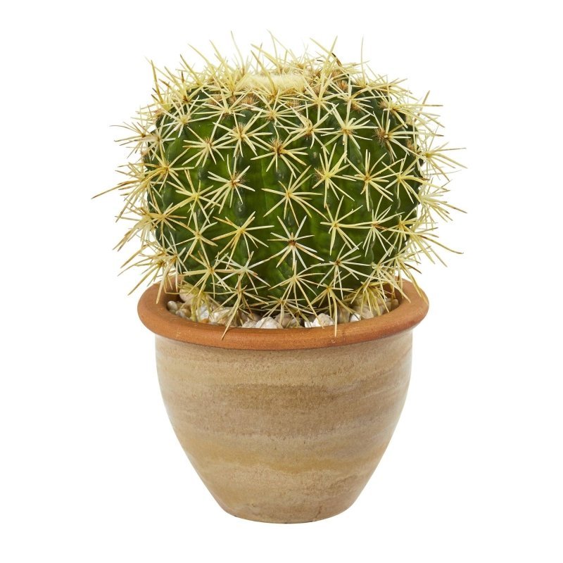 10” Cactus Artificial Plant in Decorative Ceramic Planter - FCHF CITY
