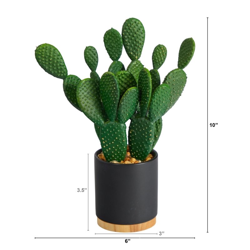 city succulents Nearly Natural 10 in. Artificial Cactus Succulent Plant in Planter