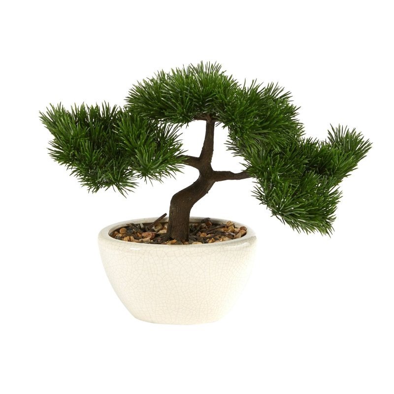 10” Cedar Bonsai Artificial Tree in Decorative Planter - FCHF CITY
