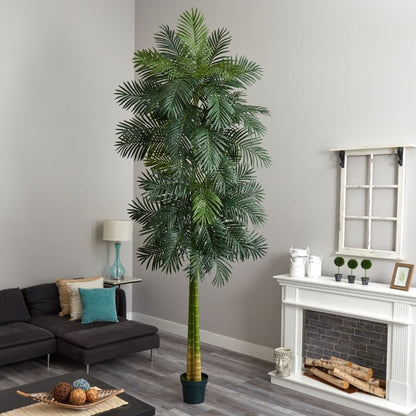 10’ Double Stalk Golden Cane Artificial Palm Tree - FCHF CITY