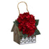10” Hydrangea Artificial Arrangement in Hanging Floral Design House Planter - FCHF CITY