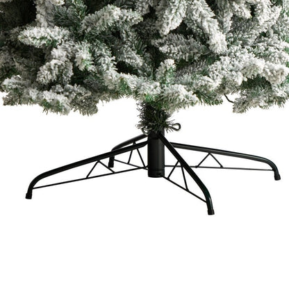 10’ Slim Flocked Montreal Fir Artificial Christmas Tree - FCHF CITY
