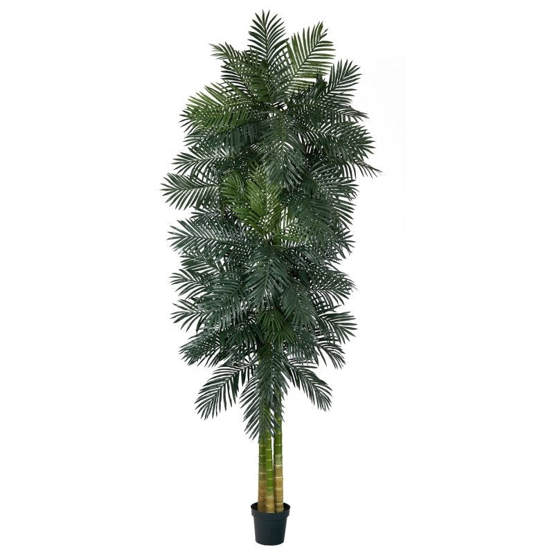 10’ Triple Stalk Golden Cane Artificial Palm Tree - FCHF CITY