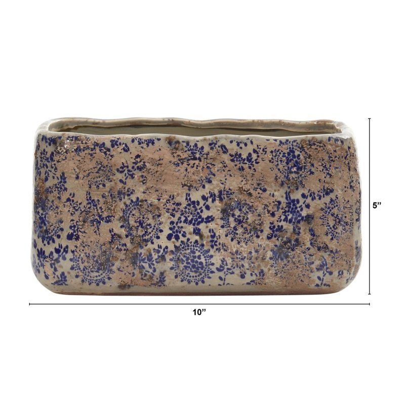 10” Tuscan Ceramic Rectangle Planter - FCHF CITY
