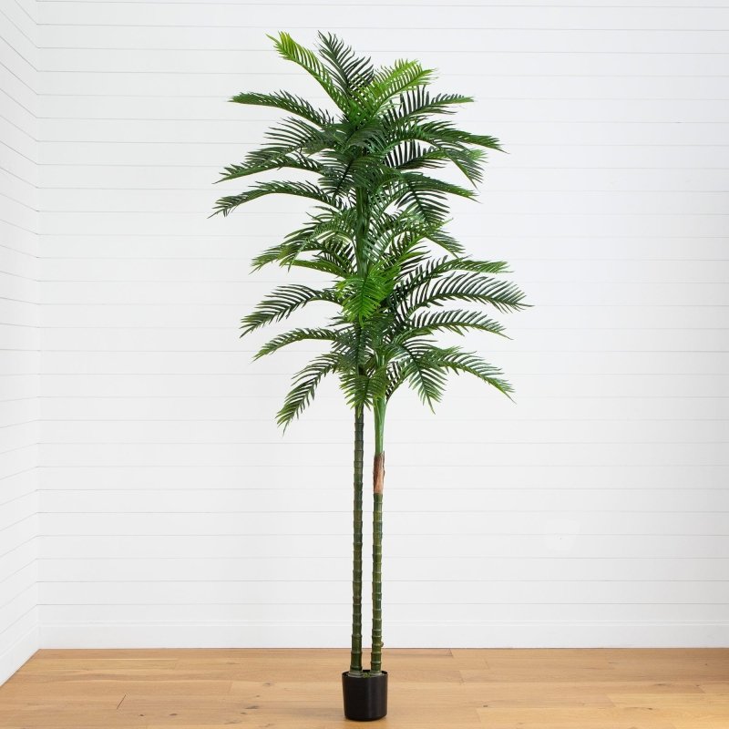 10’ UV Resistant Artificial Double Robellini Palm Tree (Indoor/Outdoor) - FCHF CITY