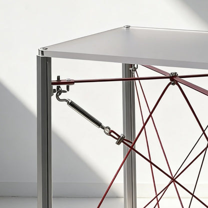 Modern Cable‑Stayed Structure End Table