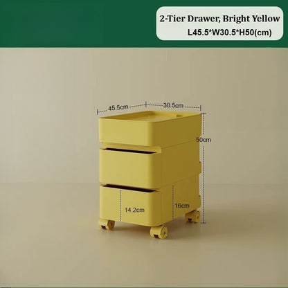 No Odor ABS Rolling Storage Chest with 4 Drawers