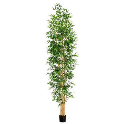 11’ Artificial Bamboo Tree with Real Bamboo Trunks - FCHF CITY