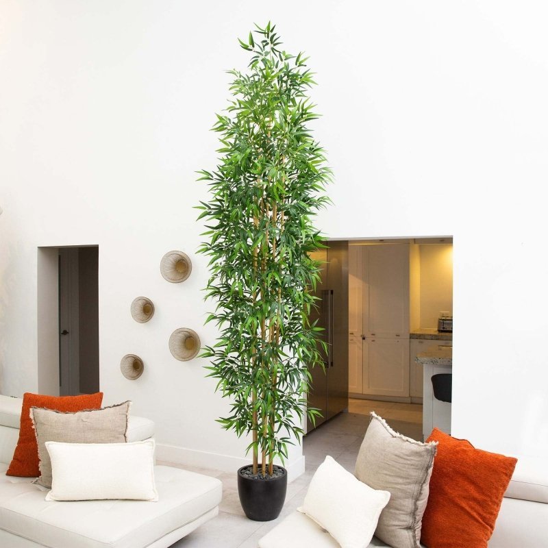 11’ Artificial Bamboo Tree with Real Bamboo Trunks - FCHF CITY