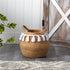 11” Boho Chic Handmade Natural Cotton Woven Planter with Tassels - FCHF CITY