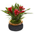 11” Bromeliad Artificial Plant in Stoneware Planter - FCHF CITY