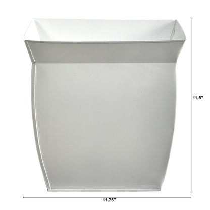 11.75” Fluted Metal Square Planter - FCHF CITY