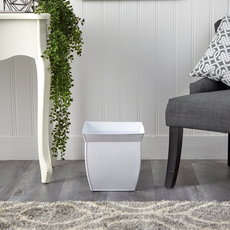 11.75” Fluted Metal Square Planter - FCHF CITY
