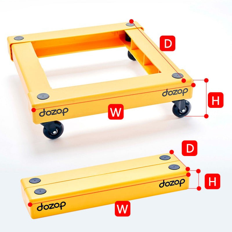 Camping Storage Box Wheeled Base, Foldable Silent Moving Dolly